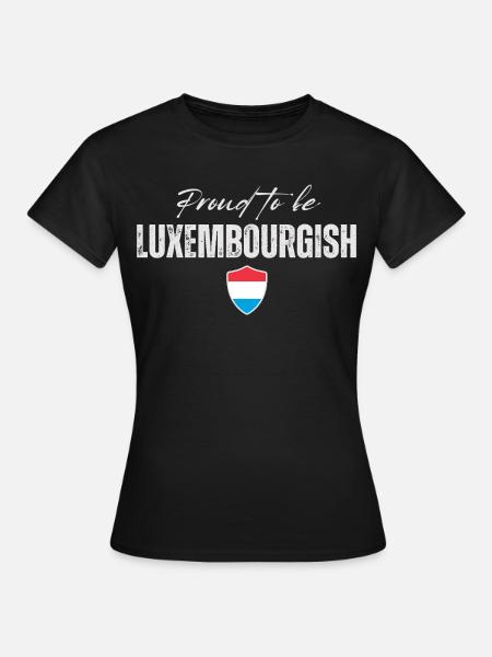 Flagge von Luxemburg, Luxemburger Stolz - Frauen T-Shirt - Schwarz