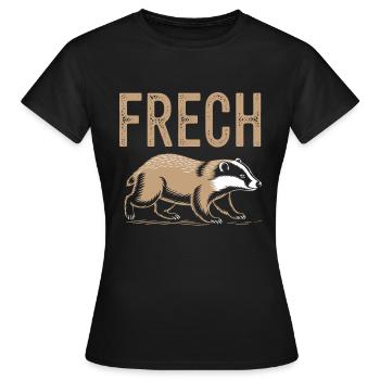 Frechdachs - Frauen T-Shirt - Schwarz - Vorne - AI Model Female 172 dark (172cm)