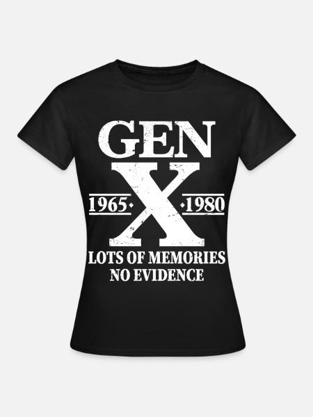 gen x lots of memories no evidence - Dame-T-shirt - sort