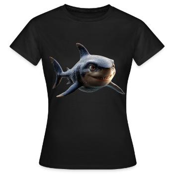 requin requin tigre requin plongeur requins mignons grand requin blanc - T-shirt Femme - noir - Devant - AI Model Female 172 dark (172cm)