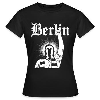 Art graphique de la résurrection de Berlin - T-shirt Femme - noir - Devant - AI Model Female 172 dark (172cm)