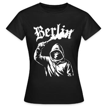 Sweat à capuche Revolt Street Art - T-shirt Femme - noir - Devant - AI Model Female 172 dark (172cm)