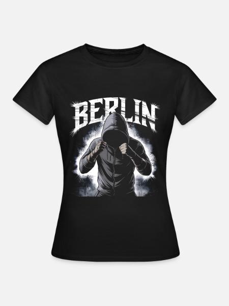 Graffiti-Style Berlin Stadtbild - Frauen T-Shirt - Schwarz