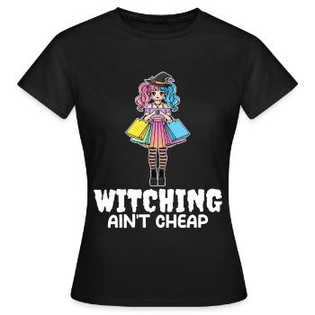 HEXEREI IST NICHT BILLIG - HEXEREI HALLOWEEN - Frauen T-Shirt - Schwarz - Vorne - AI Model Female 172 dark (172cm)