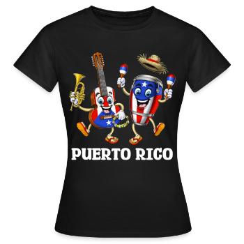 Puerto Rico Fiesta - Frauen T-Shirt - Schwarz - Vorne - AI Model Female 172 dark (172cm)