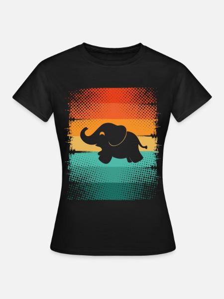 Elefant - Frauen T-Shirt - Schwarz