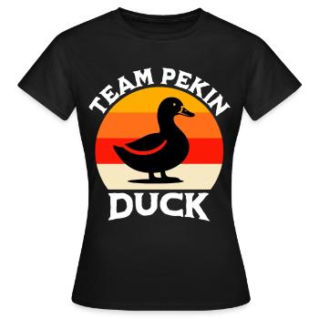Équipe Canard laqué - T-shirt Femme - noir - Devant - AI Model Female 172 dark (172cm)