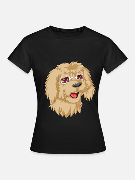 Liebevolles Gekritzel mit Sonnenbrille - Frauen T-Shirt - Schwarz