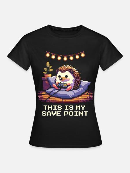 Mein Hygge Speicherpunkt - Frauen T-Shirt - Schwarz
