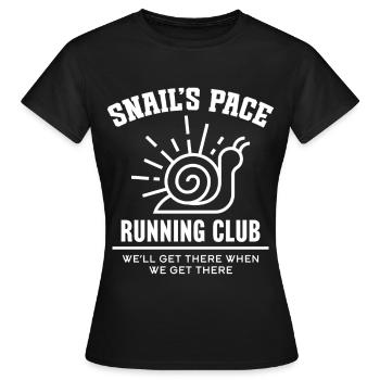 Snail's Pace Running Club - Women's T-Shirt - black - Front - AI Model Female 172 dark (172cm)