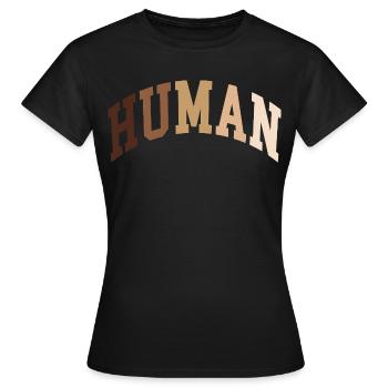 Human Human African - Women's T-Shirt - black - Front - AI Model Female 172 dark (172cm)