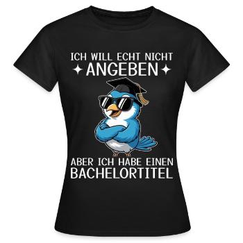 Baccalauréat obtenu - Titre de baccalauréat - T-shirt Femme - noir - Devant - AI Model Female 172 dark (172cm)