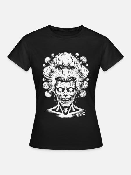 Kreative Explosion und Comic Illustration - Frauen T-Shirt - Schwarz