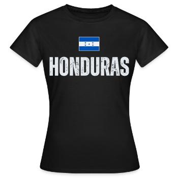 J’aime le Honduras, Drapeau du Honduras - T-shirt Femme - noir - Devant - AI Model Female 172 dark (172cm)