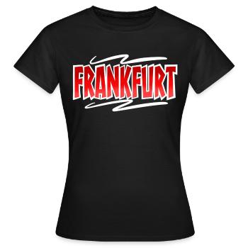 Francfort - T-shirt Femme - noir - Devant - AI Model Female 172 dark (172cm)