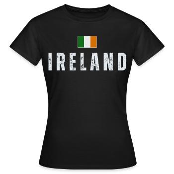 Drapeau de l’Irlande, Irish Pride - T-shirt Femme - noir - Devant - AI Model Female 172 dark (172cm)