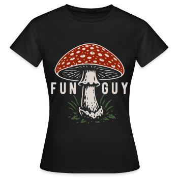 Amanite tue-mouches - Champignons - Proverbe - T-shirt Femme - noir - Devant - AI Model Female 172 dark (172cm)