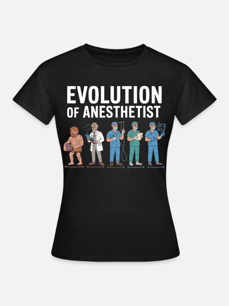 Evolution der Anästhesisten Illustration - Frauen T-Shirt - Schwarz