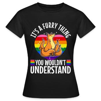 C’est une chose poilue que vous ne comprendriez pas - T-shirt Femme - noir - Devant - AI Model Female 172 dark (172cm)