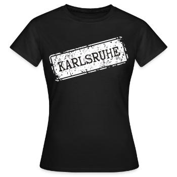 Karlsruhe - T-shirt Femme - noir - Devant - AI Model Female 172 dark (172cm)