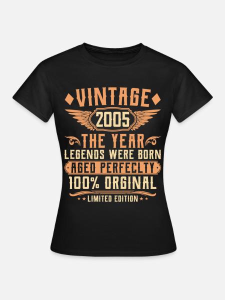 20. Geburtstag Vintage - Jahrgang 2005 - Frauen T-Shirt - Schwarz