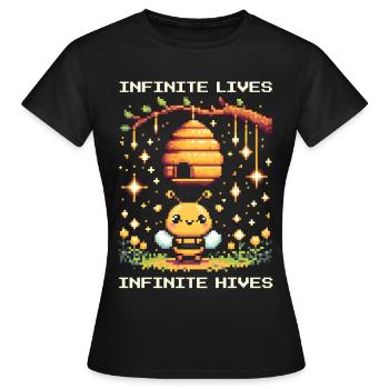 Endless lives – endless beehives | Beekeepers - Women's T-Shirt - black - Front - AI Model Female 172 dark (172cm)