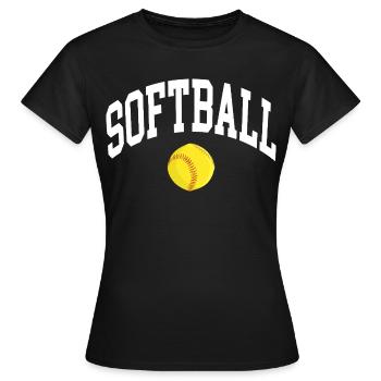 Softball - T-shirt Femme - noir - Devant - AI Model Female 172 dark (172cm)