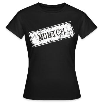 Munich - T-shirt Femme - noir - Devant - AI Model Female 172 dark (172cm)