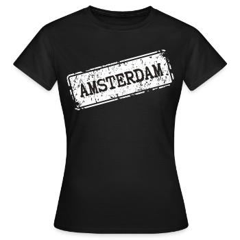 Amsterdam Street Style - Women's T-Shirt - black - Front - AI Model Female 172 dark (172cm)