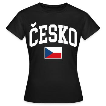 Czech Republic Flag - Women's T-Shirt - black - Front - AI Model Female 172 dark (172cm)