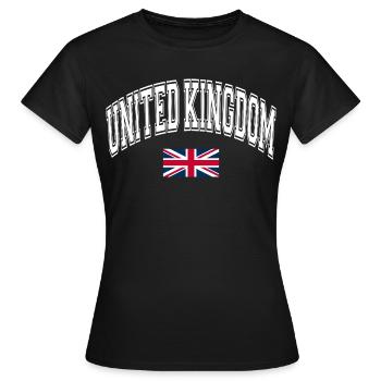 United Kingdom Flagge - Frauen T-Shirt - Schwarz - Vorne - AI Model Female 172 dark (172cm)