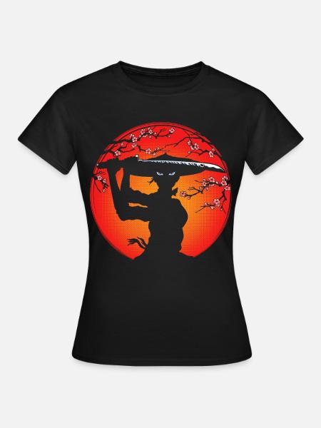 Samurai-Mädchen - Frauen T-Shirt - Schwarz