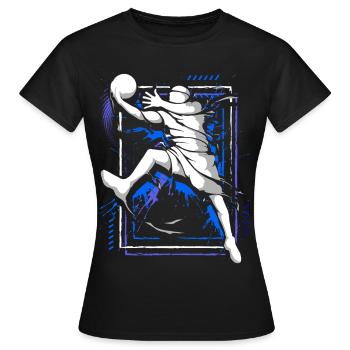 Basketballer - Basketball - Basketballspieler - Frauen T-Shirt - Schwarz - Vorne - AI Model Female 172 dark (172cm)