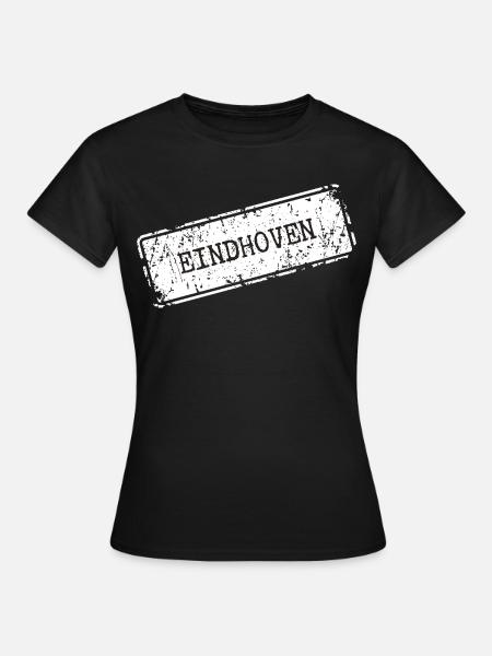 Eindhoven City Skyline Silhouette - Frauen T-Shirt - Schwarz