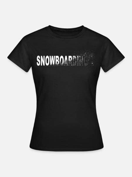 Snowboarding - Frauen T-Shirt - Schwarz
