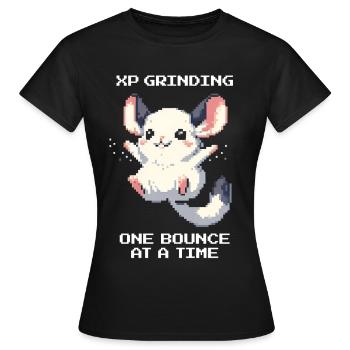 EP grind – Sprung für Sprung | Chinchilla - Frauen T-Shirt - Schwarz - Vorne - AI Model Female 172 dark (172cm)