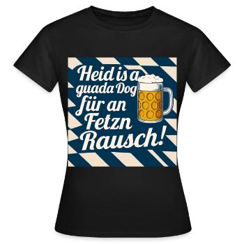 Heid is guada Chien Bière Bavaroise Dicton - T-shirt Femme - noir - Devant - AI Model Female 172 dark (172cm)