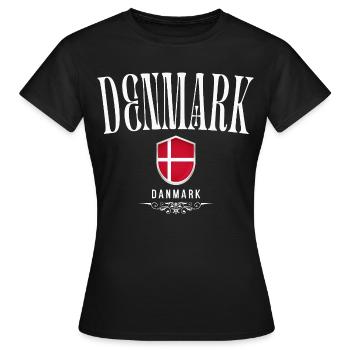 Danish patriot, Danish pride - Women's T-Shirt - black - Front - AI Model Female 172 dark (172cm)