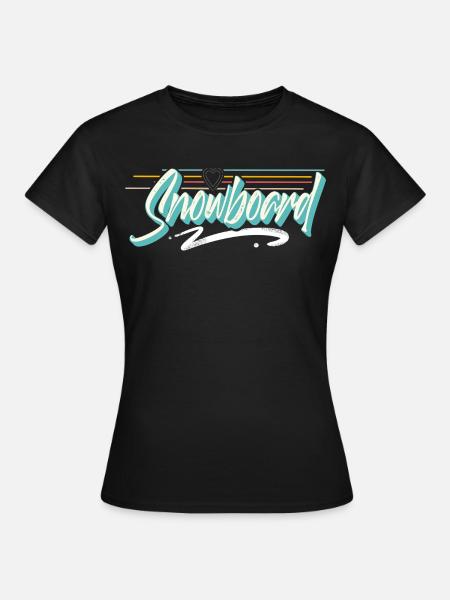 Snowboard - Frauen T-Shirt - Schwarz