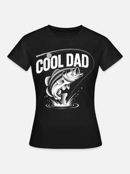 Cooles Papa-Angelgerät-Design - Frauen T-Shirt - Schwarz