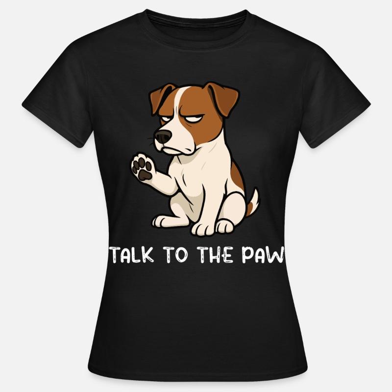 Parla con il Paw Jack Russel terrier Jack Russel - Maglietta da donna - nero