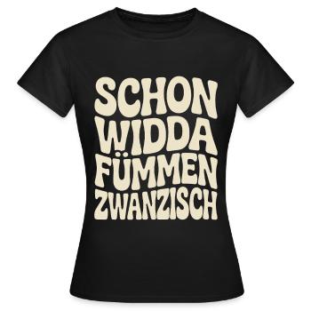 Widda Fümmen Zwanzisch fête déjà ses 50 ans - T-shirt Femme - noir - Devant - AI Model Female 172 dark (172cm)