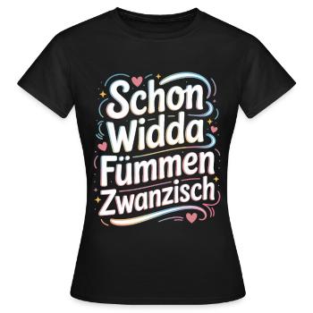 Widda Fümmen Zwanzisch fête déjà ses 50 ans - T-shirt Femme - noir - Devant - AI Model Female 172 dark (172cm)
