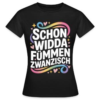 Widda Fümmen Zwanzisch fête déjà ses 50 ans - T-shirt Femme - noir - Devant - AI Model Female 172 dark (172cm)