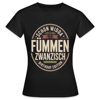 Widda Fümmen Zwanzisch fête déjà ses 50 ans - T-shirt Femme - noir - Devant - AI Model Female 172 dark (172cm)