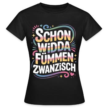 Widda Fümmen Zwanzisch fête déjà ses 50 ans - T-shirt Femme - noir - Devant - AI Model Female 172 dark (172cm)