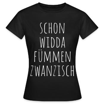 Widda Fümmen Zwanzisch fête déjà ses 50 ans - T-shirt Femme - noir - Devant - AI Model Female 172 dark (172cm)