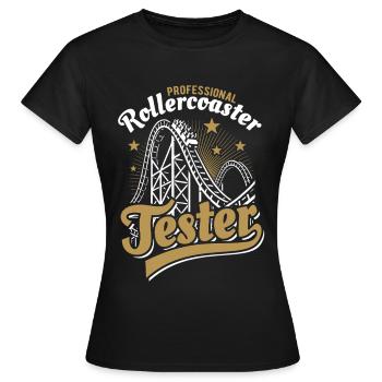 Testeur professionnel de montagnes russes - T-shirt Femme - noir - Devant - AI Model Female 172 dark (172cm)