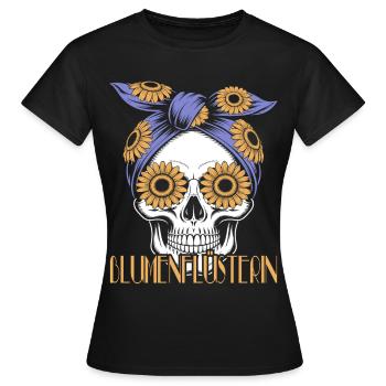 Chuchoteur de fleurs - Jardin - T-shirt Femme - noir - Devant - AI Model Female 172 dark (172cm)