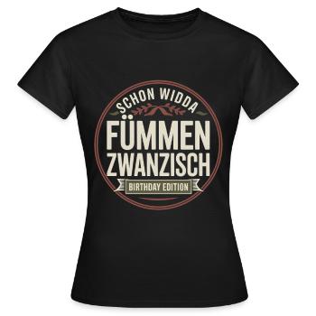 Widda Fümmen Zwanzisch fête déjà ses 50 ans - T-shirt Femme - noir - Devant - AI Model Female 172 dark (172cm)